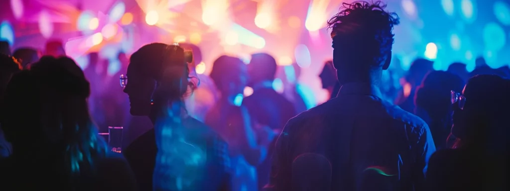 a vibrant wedding reception filled with joy, showcasing a dynamic dj energizing the crowd as couples dance under colorful lights, creating a lively atmosphere of celebration and connection.